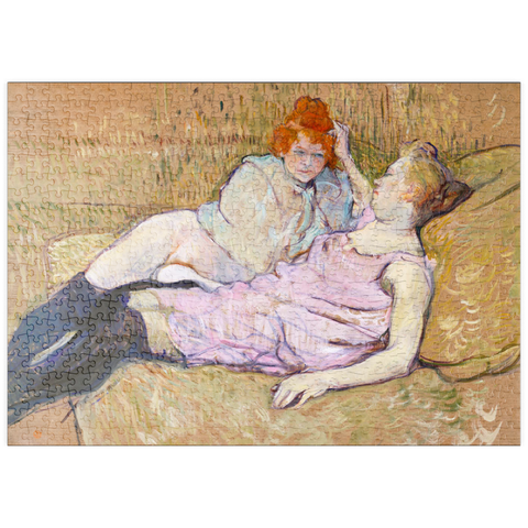 puzzleplate The Sofa (ca.1894–1896) by Henri de Toulouse–Lautrec 500 Puzzle