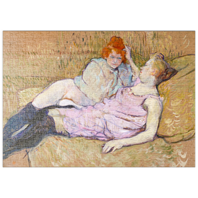 Darstellung des Puzzle Motivs The Sofa (ca.1894–1896) by Henri de Toulouse-Lautrec - Puzzleteile: 500