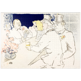 Darstellung des Puzzle-Motivs The Irish and American Bar, Rue Royale (1896) by Henri de Toulouse-Lautrec – Puzzleteile: 1000