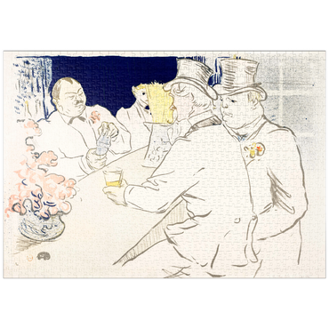 puzzleplate The Irish and American Bar, Rue Royale (1896) by Henri de Toulouse–Lautrec 1000 Puzzle