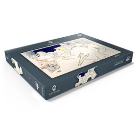 Darstellung des Puzzle Motivs The Irish and American Bar, Rue Royale (1896) by Henri de Toulouse-Lautrec - Puzzleteile: 100