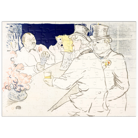 puzzleplate The Irish and American Bar, Rue Royale (1896) by Henri de Toulouse–Lautrec 100 Puzzle