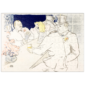 Darstellung des Puzzle Motivs The Irish and American Bar, Rue Royale (1896) by Henri de Toulouse-Lautrec - Puzzleteile: 200