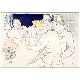 Darstellung des Puzzle Motivs The Irish and American Bar, Rue Royale (1896) by Henri de Toulouse-Lautrec - Puzzleteile: 500