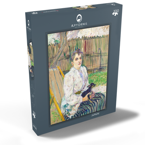 Lady with a Dog (1891) by Henri de Toulouse–Lautrec 100 Puzzle Schachtel Ansicht2