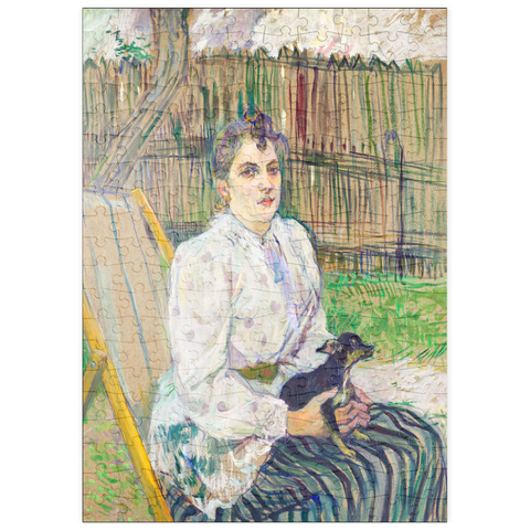 puzzleplate Lady with a Dog (1891) by Henri de Toulouse–Lautrec 200 Puzzle