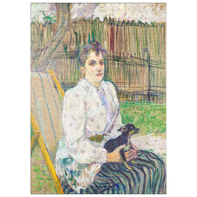 Darstellung des Puzzle Motivs Lady with a Dog (1891) by Henri de Toulouse-Lautrec - Puzzleteile: 500