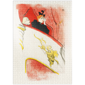 Darstellung des Puzzle Motivs Balcony with a Gilded Grotesque Mask (1894) print by Henri de Toulouse-Lautrec - Puzzleteile: 1000