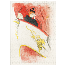 Darstellung des Puzzle Motivs Balcony with a Gilded Grotesque Mask (1894) print by Henri de Toulouse-Lautrec - Puzzleteile: 500