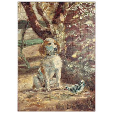 puzzleplate The Artist's Dog Flèche (ca.1881) by Henri de Toulouse–Lautrec 100 Puzzle