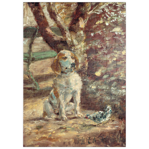 puzzleplate The Artist's Dog Flèche (ca.1881) by Henri de Toulouse–Lautrec 100 Puzzle