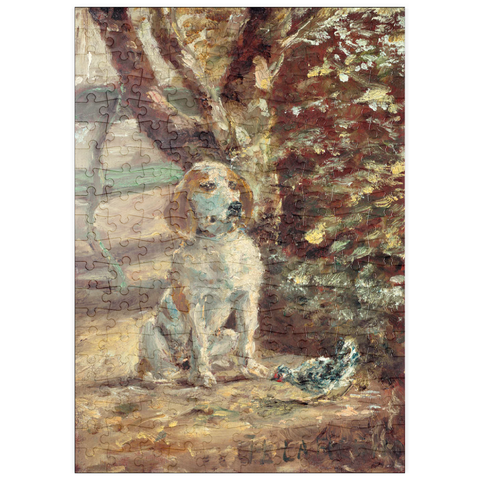 puzzleplate The Artist's Dog Flèche (ca.1881) by Henri de Toulouse–Lautrec 200 Puzzle