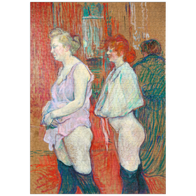 Darstellung des Puzzle-Motivs Rue des Moulins (1894) by Henri de Toulouse-Lautrec – Puzzleteile: 1000