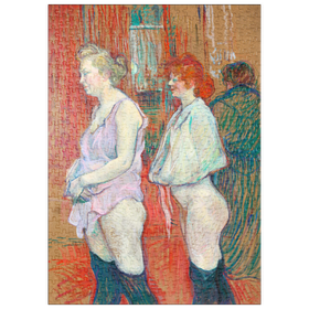 Darstellung des Puzzle Motivs Rue des Moulins (1894) by Henri de Toulouse-Lautrec - Puzzleteile: 500