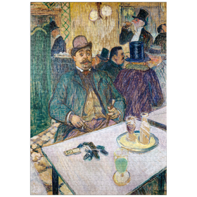 Darstellung des Puzzle-Motivs Monsieur Boileau at the Café (1893) by Henri de Toulouse-Lautrec – Puzzleteile: 1000
