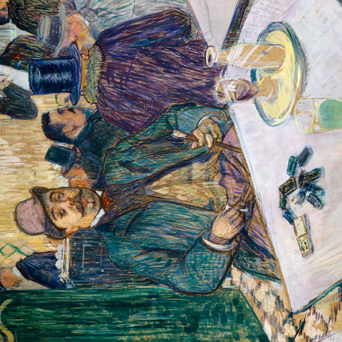 Monsieur Boileau at the Café (1893) by Henri de Toulouse–Lautrec 100 Puzzle 3D Modell