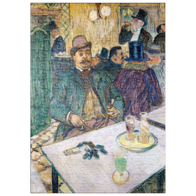 Darstellung des Puzzle Motivs Monsieur Boileau at the Café (1893) by Henri de Toulouse-Lautrec - Puzzleteile: 200