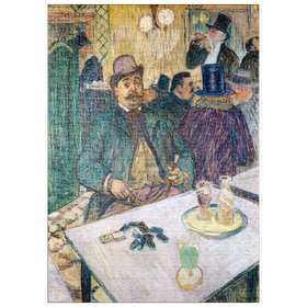Darstellung des Puzzle Motivs Monsieur Boileau at the Café (1893) by Henri de Toulouse-Lautrec - Puzzleteile: 500