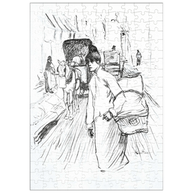 Darstellung des Puzzle Motivs The Laundress (1888) drawing by Henri de Toulouse-Lautrec - Puzzleteile: 200