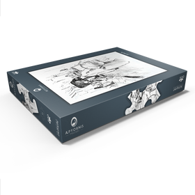 Darstellung des Puzzle Motivs The Laundress (1888) drawing by Henri de Toulouse-Lautrec - Puzzleteile: 500