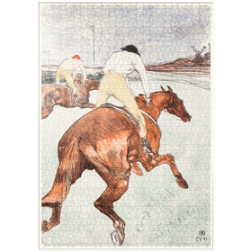 Darstellung des Puzzle Motivs The Jockey (1899) by Henri de Toulouse-Lautrec - Puzzleteile: 1000