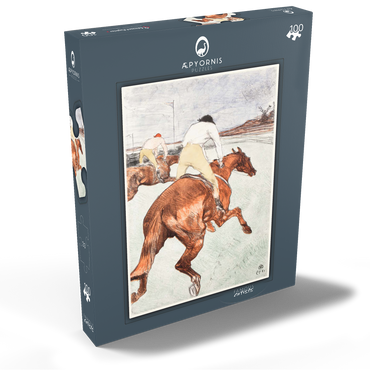 The Jockey (1899) by Henri de Toulouse–Lautrec 100 Puzzle Schachtel Ansicht2