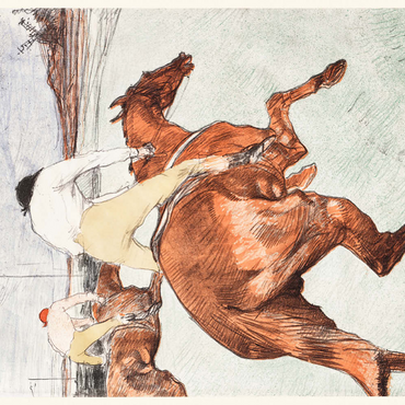 The Jockey (1899) by Henri de Toulouse–Lautrec 500 Puzzle 3D Modell