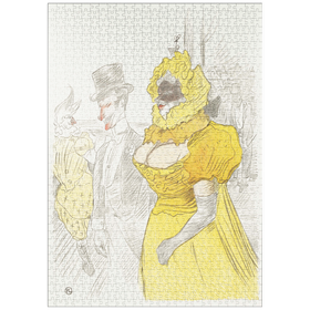 Darstellung des Puzzle Motivs Affiche Au Bal des Etudiants (1900) by Henri de Toulouse-Lautrec - Puzzleteile: 1000