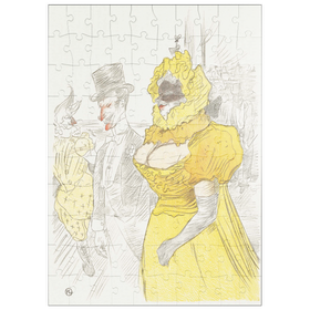 Darstellung des Puzzle Motivs Affiche Au Bal des Etudiants (1900) by Henri de Toulouse-Lautrec - Puzzleteile: 100