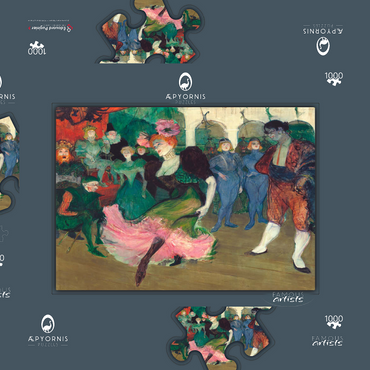 Marcelle Lender Dancing the Bolero in Chilpéric (1895-1896) by Henri de Toulouse–Lautrec 1000 Puzzle Schachtel 3D Modell