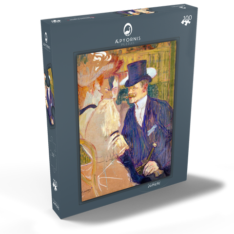 The Englishman (William Tom Warrener, 1861–1934) at the Moulin Rouge (1892) by Henri de Toulouse–Lautrec 100 Puzzle Schachtel Ansicht2