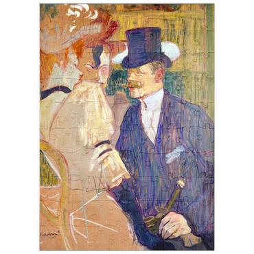 puzzleplate The Englishman (William Tom Warrener, 1861–1934) at the Moulin Rouge (1892) by Henri de Toulouse–Lautrec 100 Puzzle