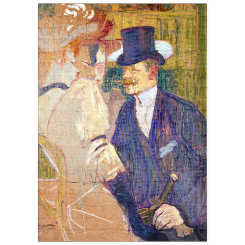 puzzleplate The Englishman (William Tom Warrener, 1861–1934) at the Moulin Rouge (1892) by Henri de Toulouse–Lautrec 200 Puzzle