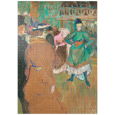 puzzleplate Quadrille at the Moulin Rouge (1892) painting by Henri de Toulouse–Lautrec 1000 Puzzle