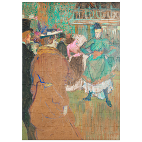 Darstellung des Puzzle Motivs Quadrille at the Moulin Rouge (1892) painting by Henri de Toulouse-Lautrec - Puzzleteile: 100