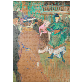 Darstellung des Puzzle-Motivs Quadrille at the Moulin Rouge (1892) painting by Henri de Toulouse-Lautrec – Puzzleteile: 200