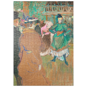 Darstellung des Puzzle Motivs Quadrille at the Moulin Rouge (1892) painting by Henri de Toulouse-Lautrec - Puzzleteile: 500