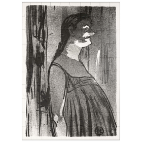 Darstellung des Puzzle Motivs Le Café-concert: Mme. Abdala (1893) by Henri de Toulouse-Lautrec - Puzzleteile: 100