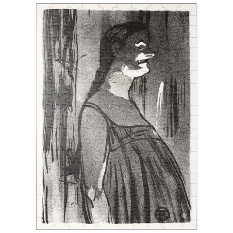 puzzleplate Le Café-concert: Mme. Abdala (1893) by Henri de Toulouse–Lautrec 200 Puzzle