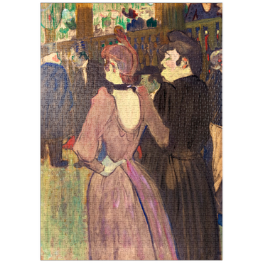 puzzleplate La Goulue and Her Sister (1892) drawing by Henri de Toulouse–Lautrec 1000 Puzzle