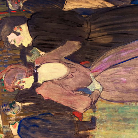 La Goulue and Her Sister (1892) drawing by Henri de Toulouse–Lautrec 1000 Puzzle 3D Modell