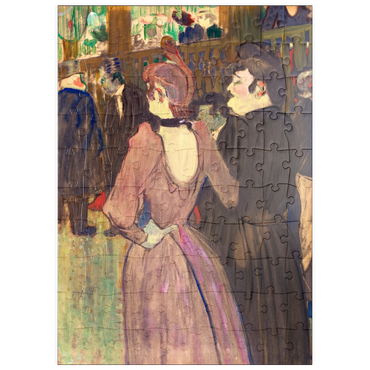 puzzleplate La Goulue and Her Sister (1892) drawing by Henri de Toulouse–Lautrec 100 Puzzle