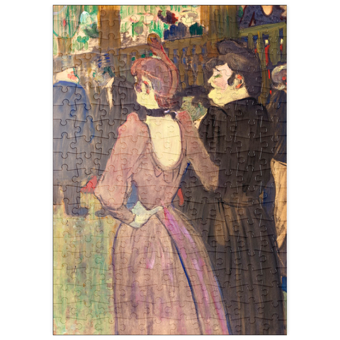 puzzleplate La Goulue and Her Sister (1892) drawing by Henri de Toulouse–Lautrec 200 Puzzle