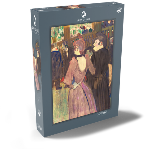 La Goulue and Her Sister (1892) drawing by Henri de Toulouse–Lautrec 500 Puzzle Schachtel Ansicht2