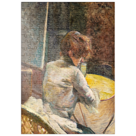 Darstellung des Puzzle-Motivs Waiting (ca.1887) by Henri de Toulouse-Lautrec – Puzzleteile: 200