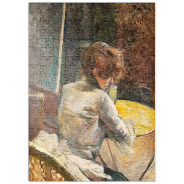 puzzleplate Waiting (ca.1887) by Henri de Toulouse–Lautrec 200 Puzzle