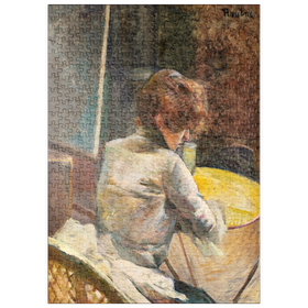 Darstellung des Puzzle Motivs Waiting (ca.1887) by Henri de Toulouse-Lautrec - Puzzleteile: 500