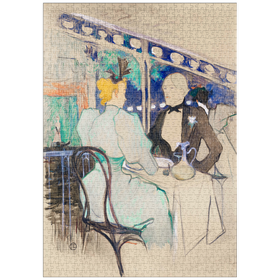 Darstellung des Puzzle-Motivs Fashionable People at Les Ambassadeurs(1893) painting by Henri de Toulouse-Lautrec – Puzzleteile: 1000