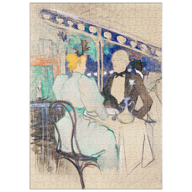 Darstellung des Puzzle-Motivs Fashionable People at Les Ambassadeurs(1893) painting by Henri de Toulouse-Lautrec – Puzzleteile: 500