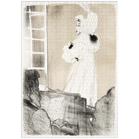 Darstellung des Puzzle-Motivs Miss May Belfort (1895) by Henri de Toulouse-Lautrec – Puzzleteile: 1000
